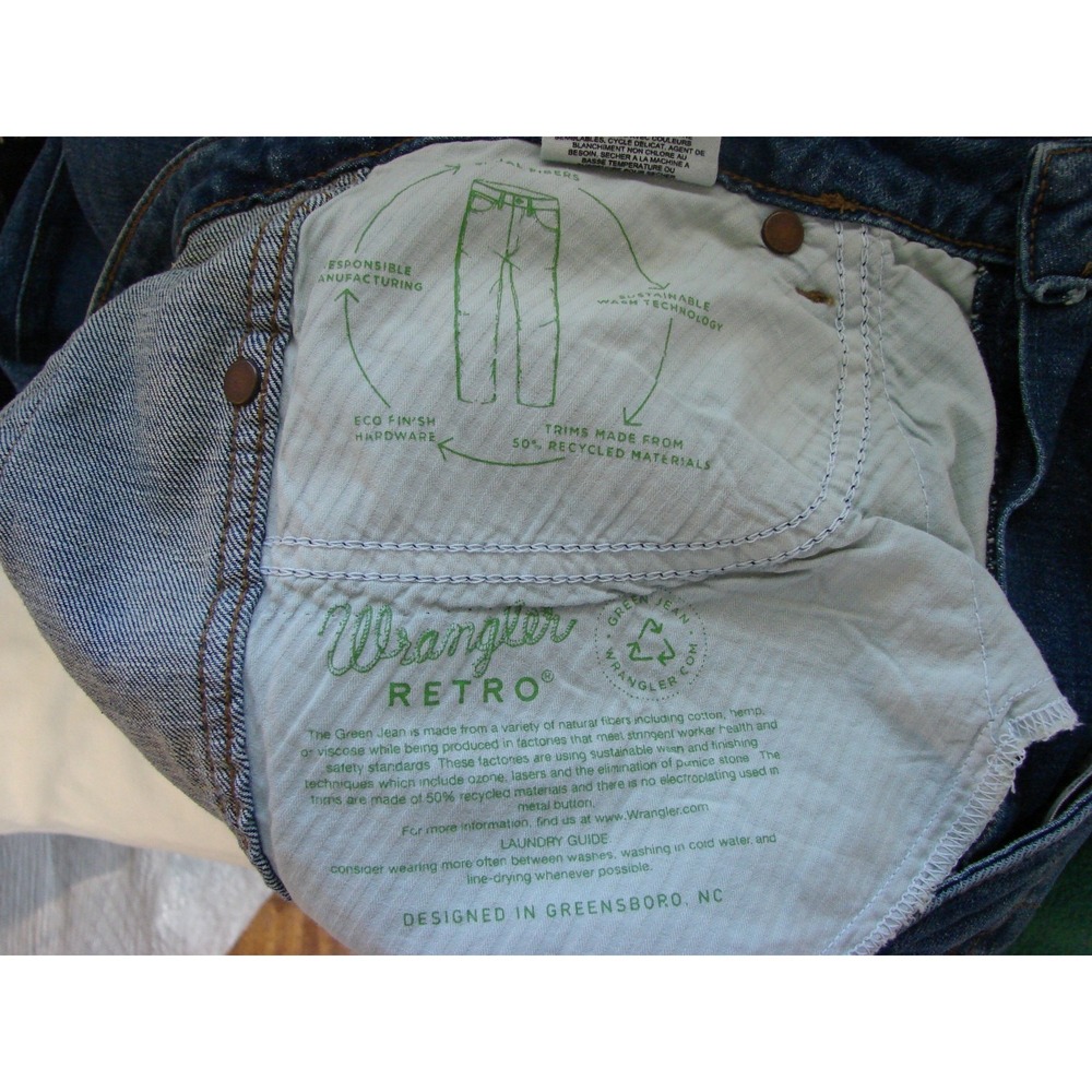 New Wrangler Retro Trumpet Flare Womens Jeans 32x32 Blue High Rise Rodeo Cowgirl - Picture 7 of 13